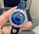 Copy Jaeger LeCoultre Dazzling Rendez-Vous Night & Day Stainless Steel Blue Dial 34mm